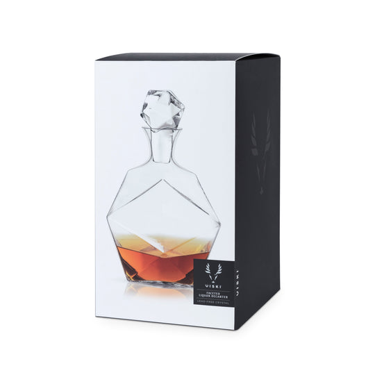 Seneca Faceted Crystal Liquor Decanter - Fluid And Fire