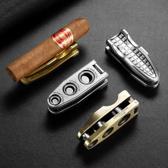 The Cypher: Triple-Caliber Cigar Punch & Stand
