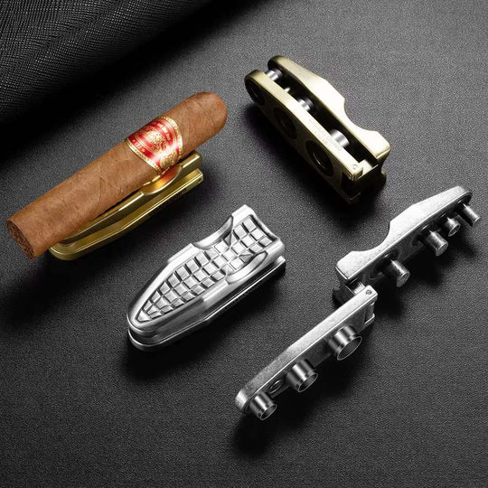The Cypher: Triple-Caliber Cigar Punch & Stand