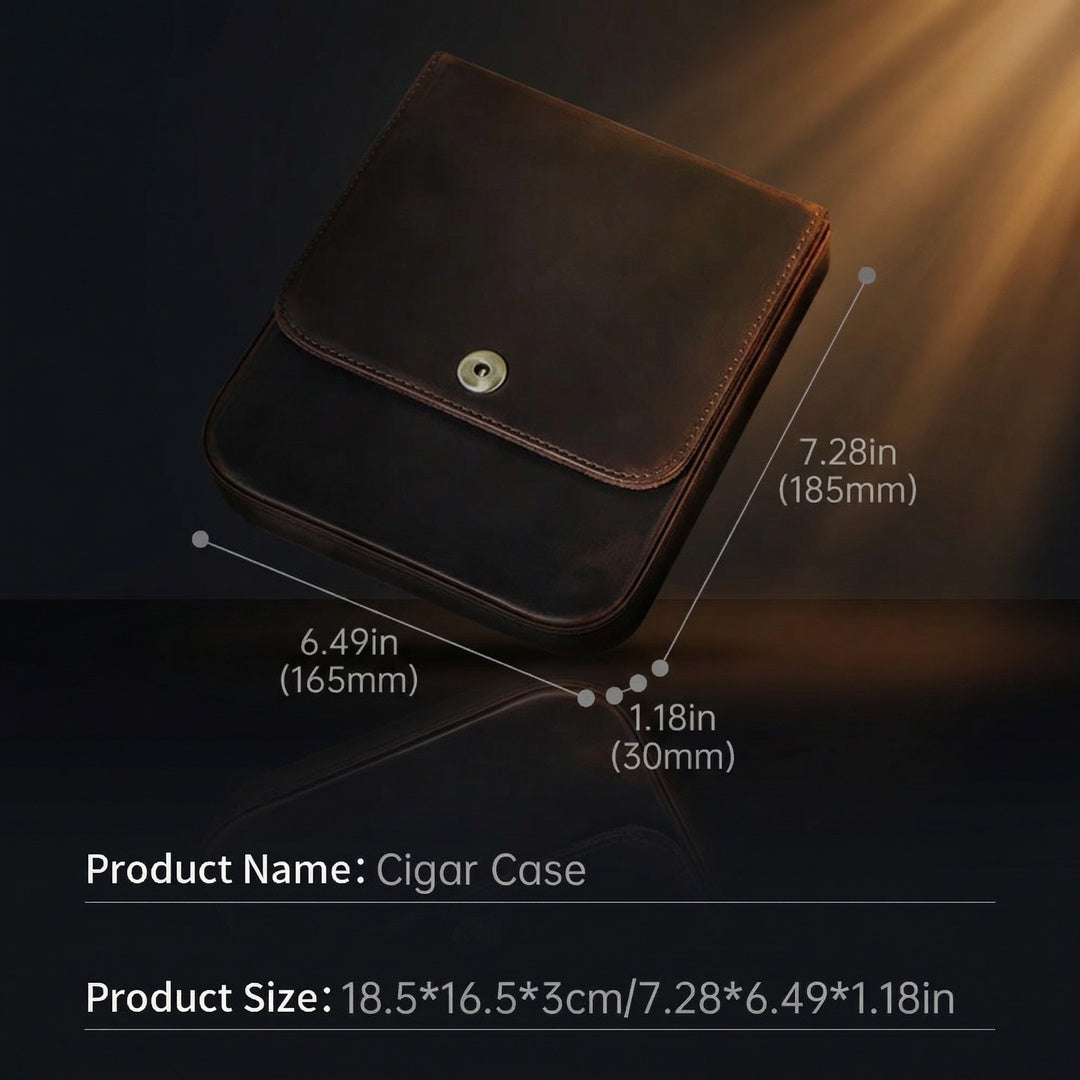 The Journeyman Leather Cigar Travel Case