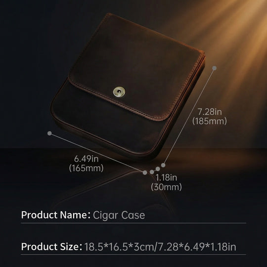 The Journeyman Leather Cigar Travel Case