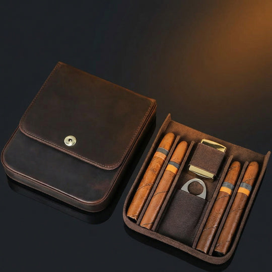 The Journeyman Leather Cigar Travel Case