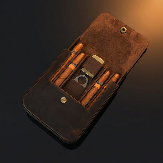 The Journeyman Leather Cigar Travel Case