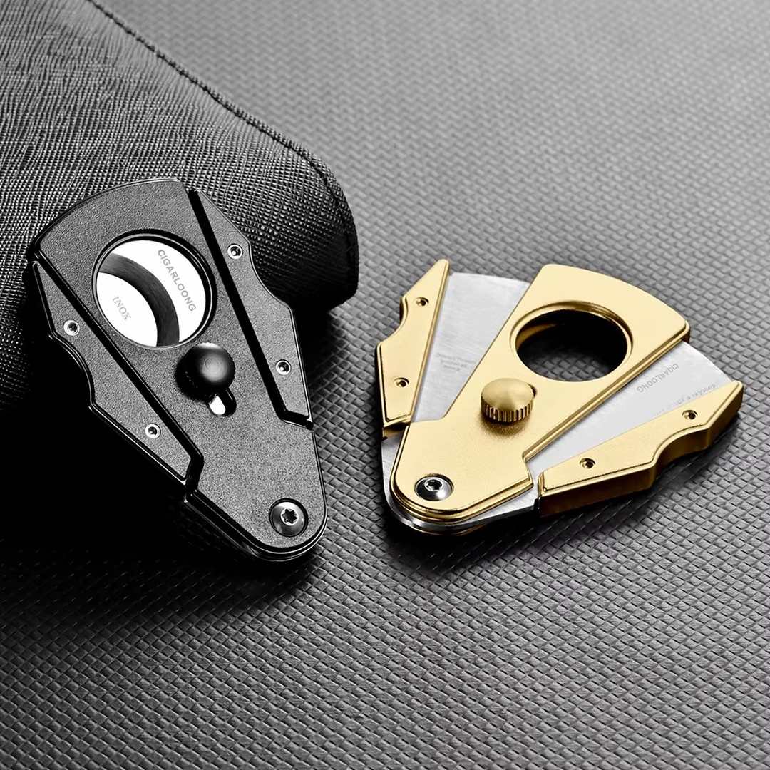 The Precisionist: Stainless Steel V-Cut Cigar Cutter - Fluid And Fire