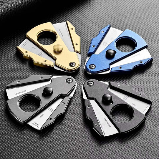 The Precisionist: Stainless Steel V-Cut Cigar Cutter - Fluid And Fire