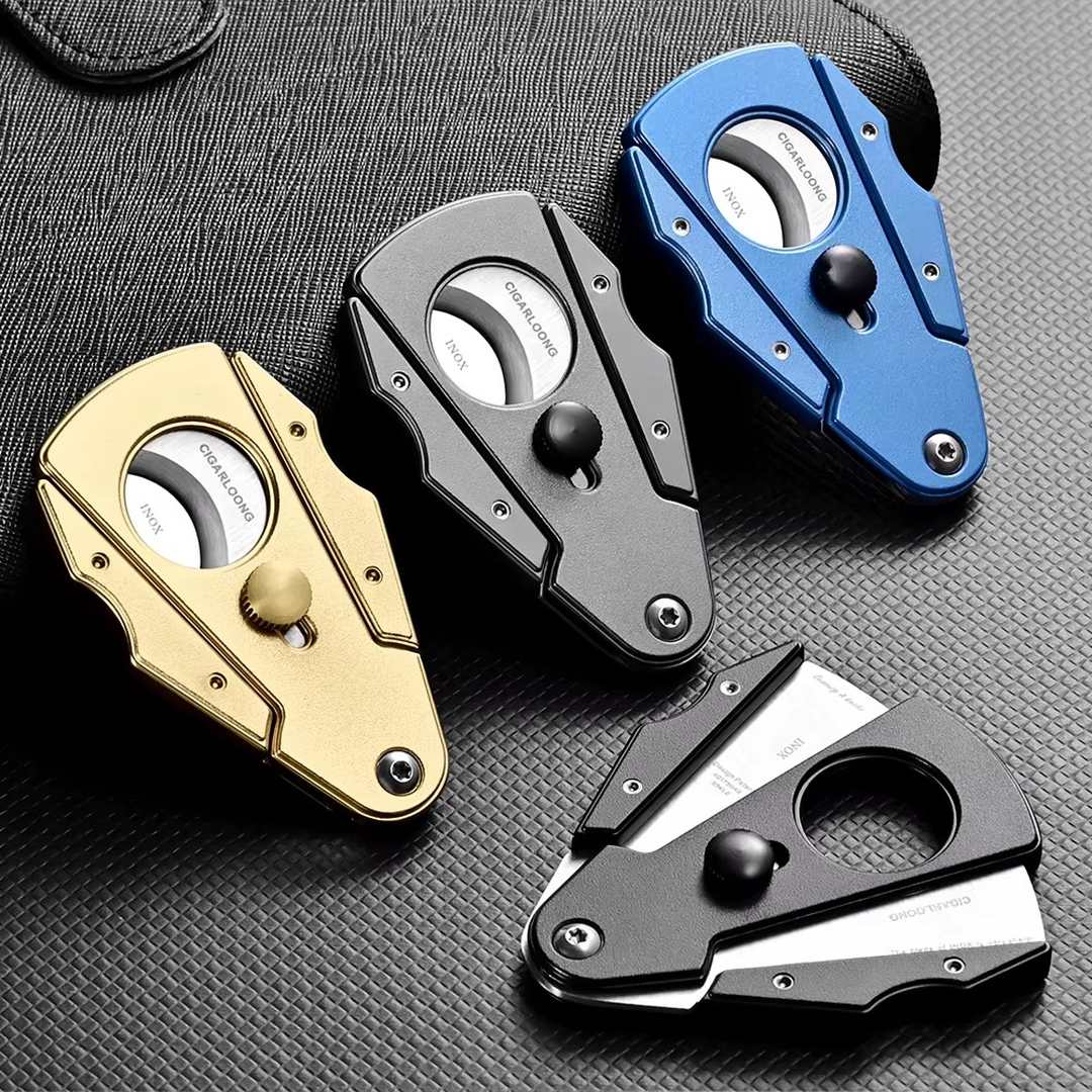 The Precisionist: Stainless Steel V-Cut Cigar Cutter - Fluid And Fire