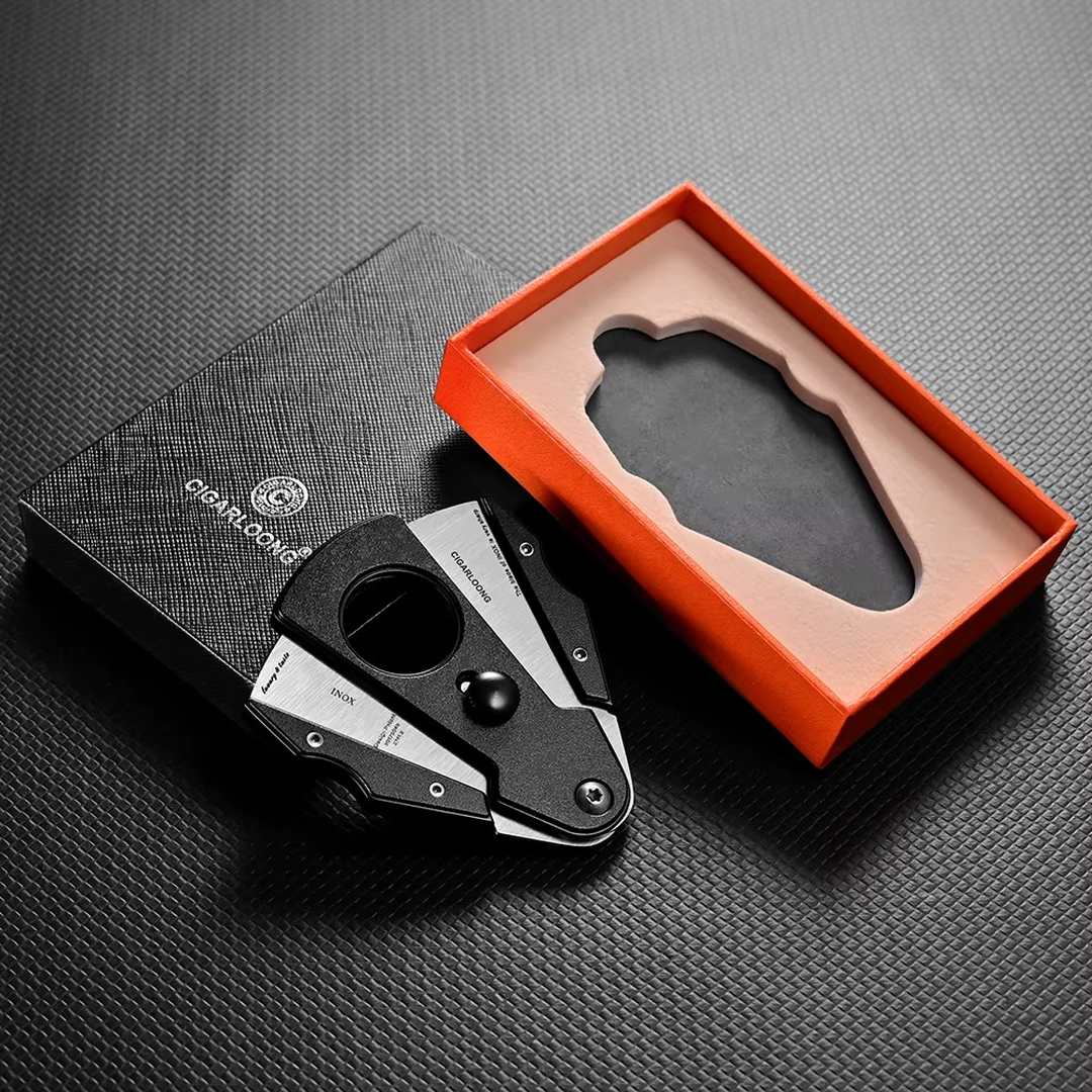 The Precisionist: Stainless Steel V-Cut Cigar Cutter - Fluid And Fire