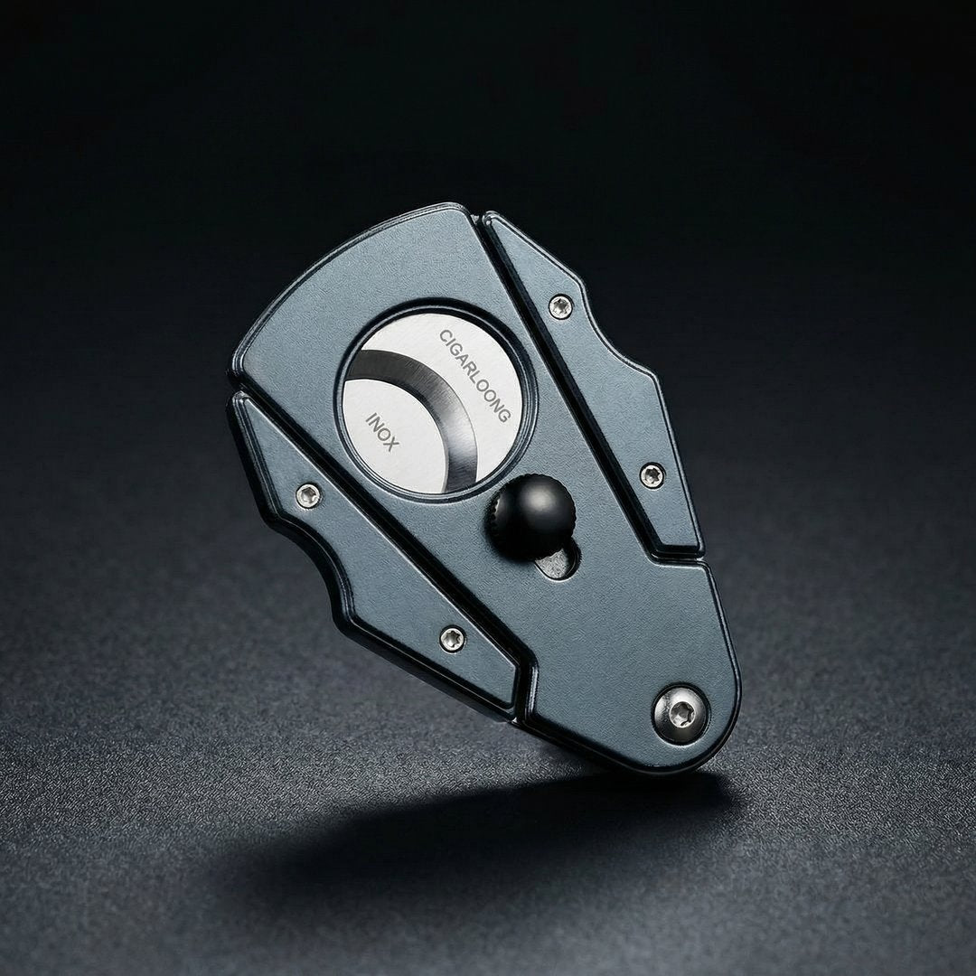 The Precisionist: Stainless Steel V-Cut Cigar Cutter - Fluid And Fire