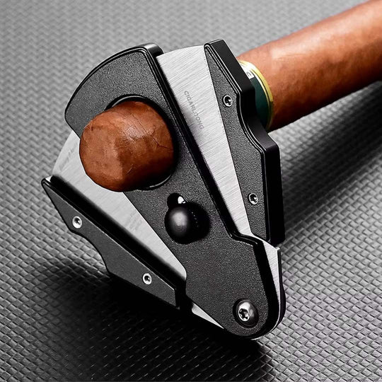 The Precisionist: Stainless Steel V-Cut Cigar Cutter - Fluid And Fire