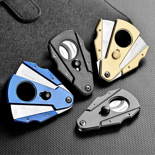 The Precisionist: Stainless Steel V-Cut Cigar Cutter - Fluid And Fire