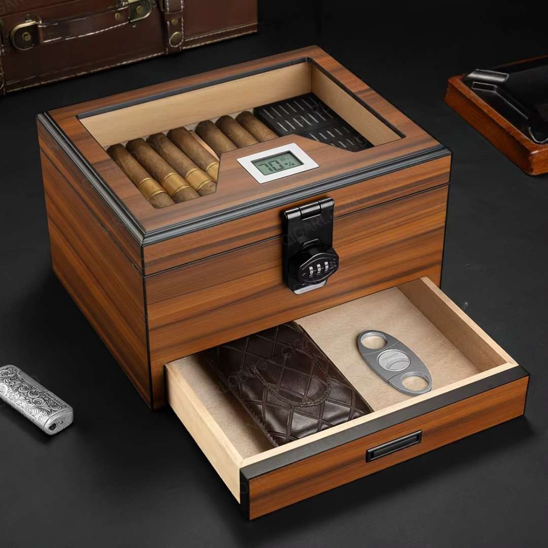 The Stronghold: Humidor & Accessory Drawer Set