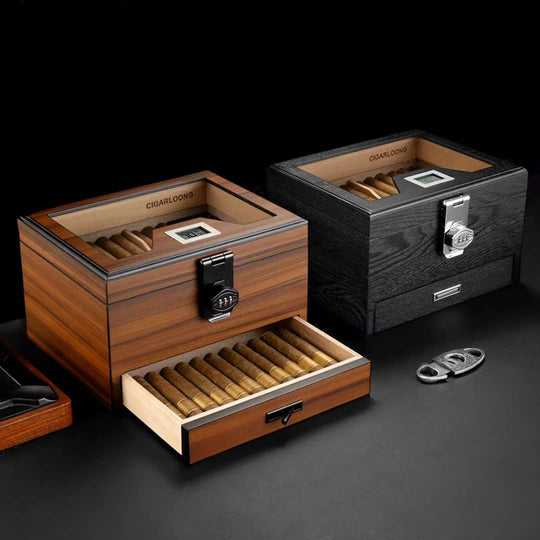 The Stronghold: Humidor & Accessory Drawer Set