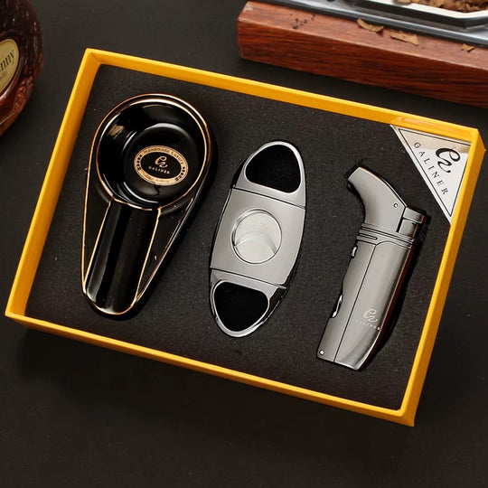The Trifecta: Traveler's Cigar Accessory Set