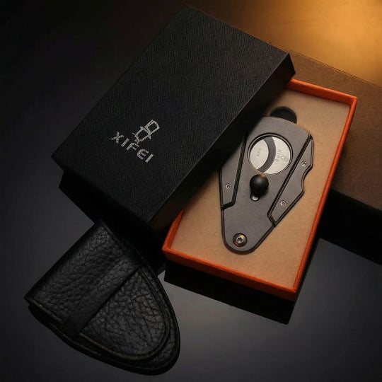 The Vanguard: Dual-Blade Guillotine Cigar Cutter