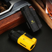 Elevate Your Flame Game: 4 Jet Refillable Torch Lighter. The BEST Lighter Brand 2022-2023. Where Portability, Unyielding Strength, and Wind-Proof Performance Converge!"