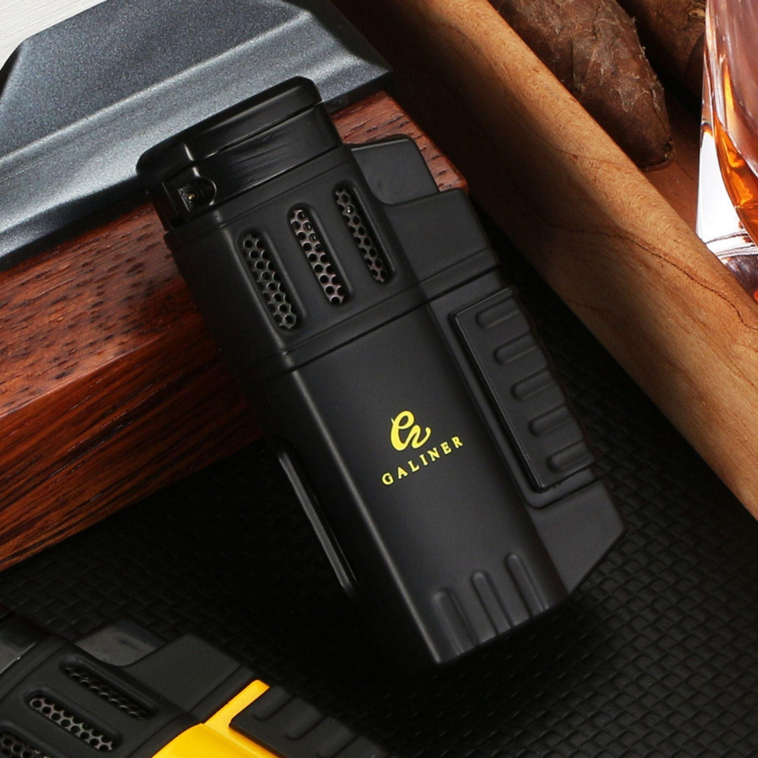 Elevate Your Flame Game: 4 Jet Refillable Torch Lighter. The BEST Lighter Brand 2022-2023. Where Portability, Unyielding Strength, and Wind-Proof Performance Converge!" - Fluid And Fire