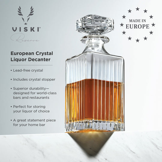 Reserve Milo Crystal Liquor Decanter - Fluid And Fire