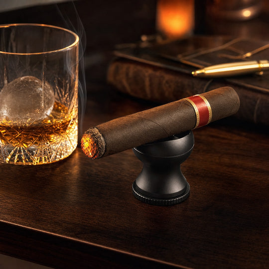 The Arbiter Metal Cigar Stand & Punch - Fluid And Fire