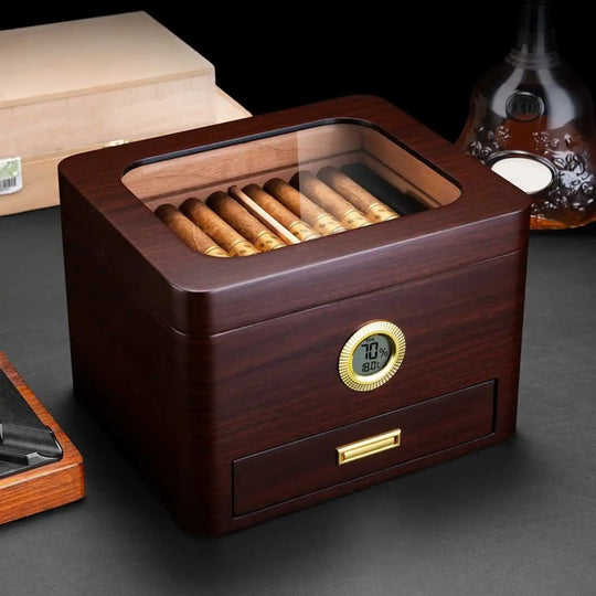Solaro 65 – Cedar Wood Humidor with Electronic Hygrometer & Skylight