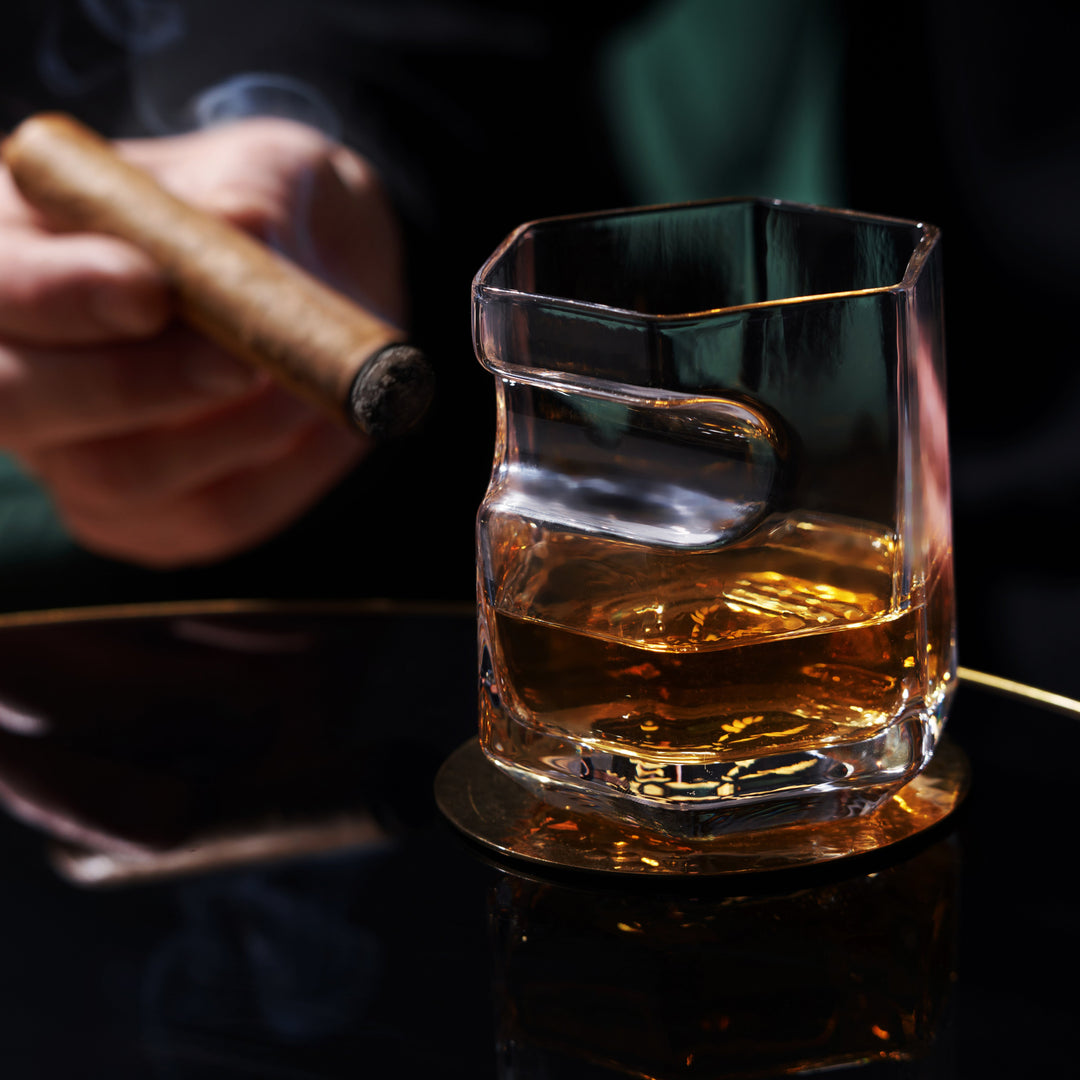The Hexagon - Crystal Cigar Glass - Fluid And Fire