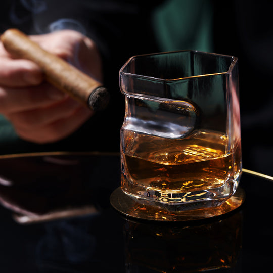 The Hexagon - Crystal Cigar Glass - Fluid And Fire