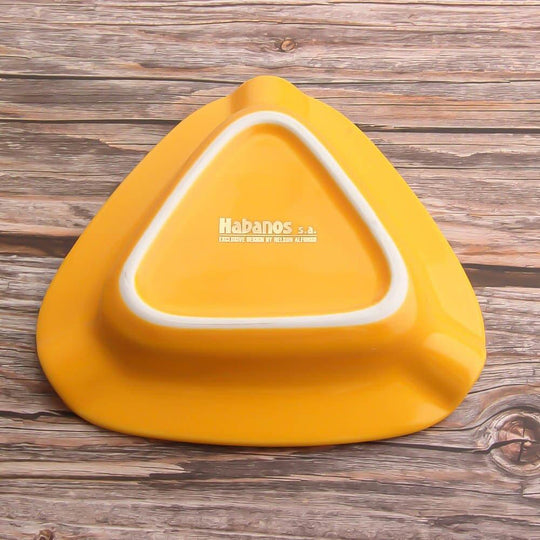 Classy Gold Yellow Ashtray - Fluid And Fire